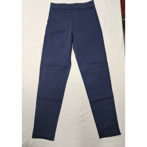 VIV Collection Women's Straight Fit Trouser Work Pants Navy Blue Size Small (A31